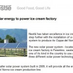 Nestlé uses solar energy to power ice cream factory